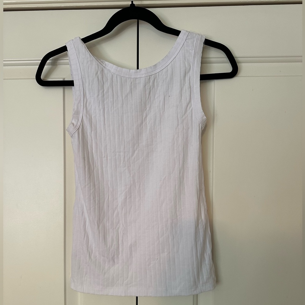 Free People White Ribbed Tank Top - Picture 6 of 6